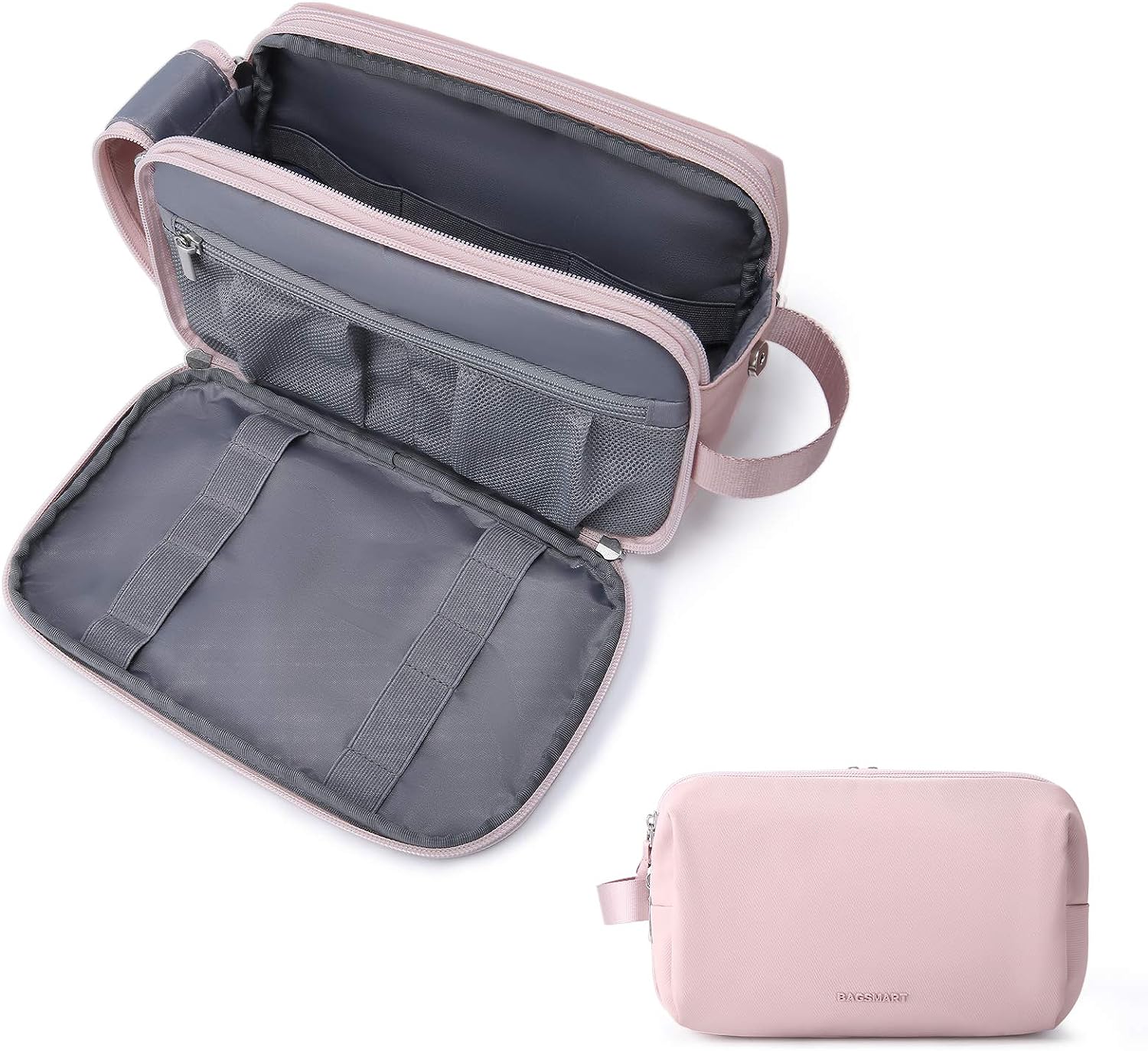 230527204747758_1 BAGSMART Toiletry Bag for Men, Travel Toiletry Organizer Dopp Kit Water-resistant Shaving Bag for Toiletries Accessories, Black - Image 1